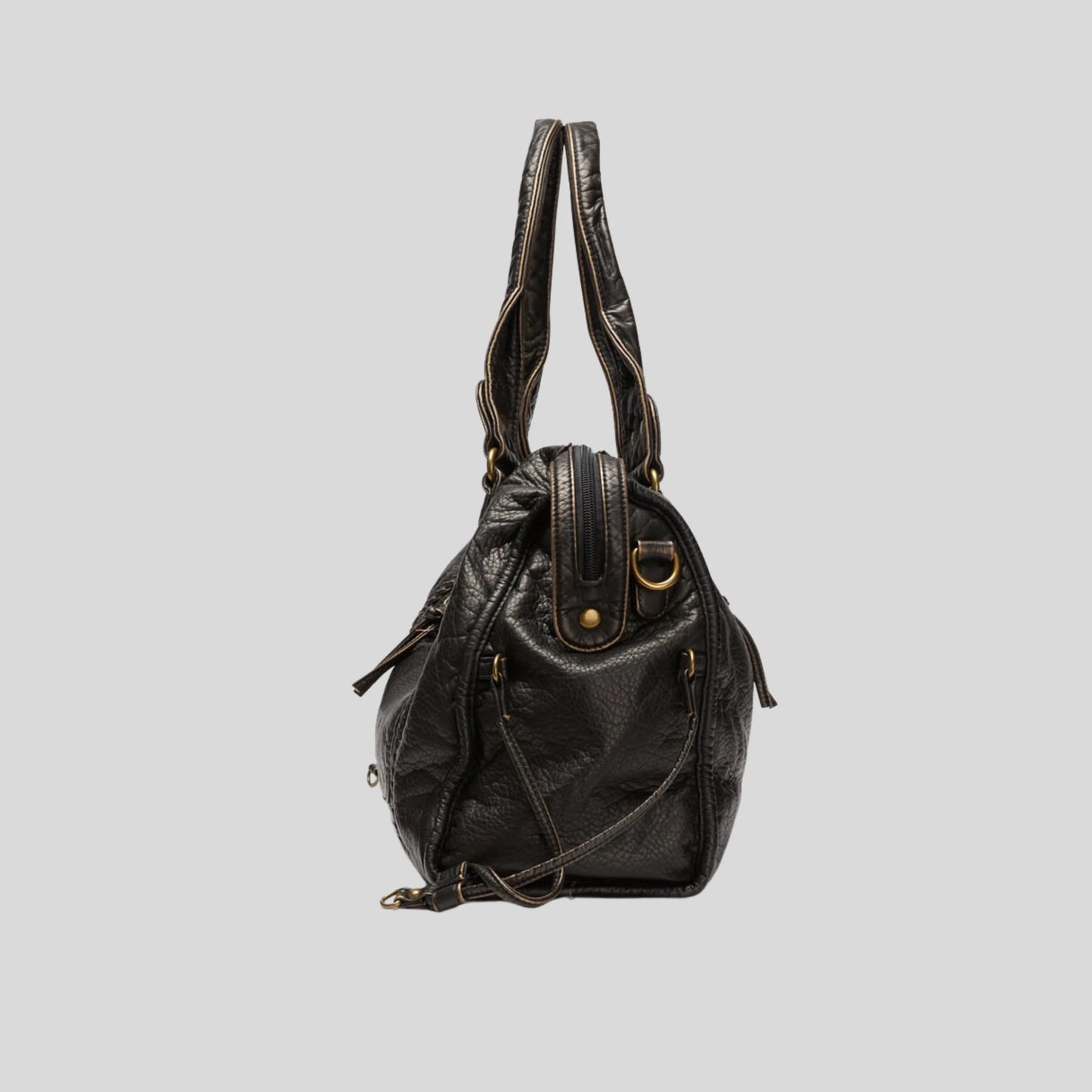 Leather Duffle Handbag